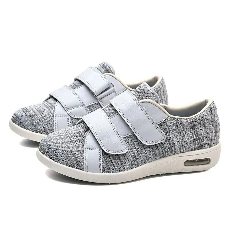 XIHAHA Casual Senile Orthopedics Wide Feet Swollen Shoes Thumb Eversion Adjusting Soft Comfortable Diabetic Shoe Walking Shoes