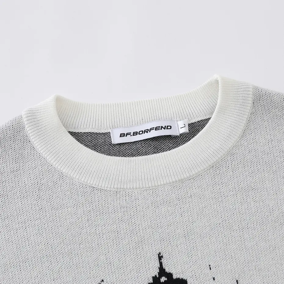 Cross Graphic Vintage Sweaters Gothic Harajuku Pullover Sweaters Knit Jumper Streetwear Harajuku Hip Hop Oversized Sweaters