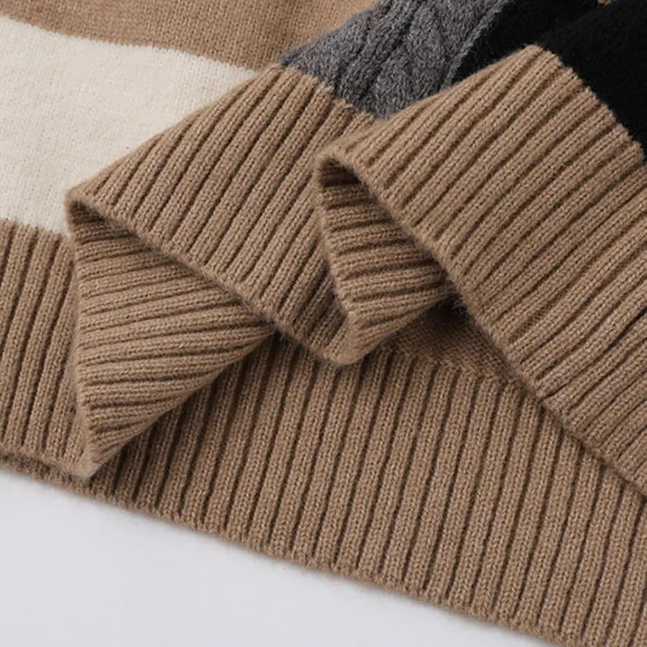 Color Block Patchwork Sweaters Casual Loose Sweaters Knit Jumper Streetwear Harajuku Oversized Sweaters