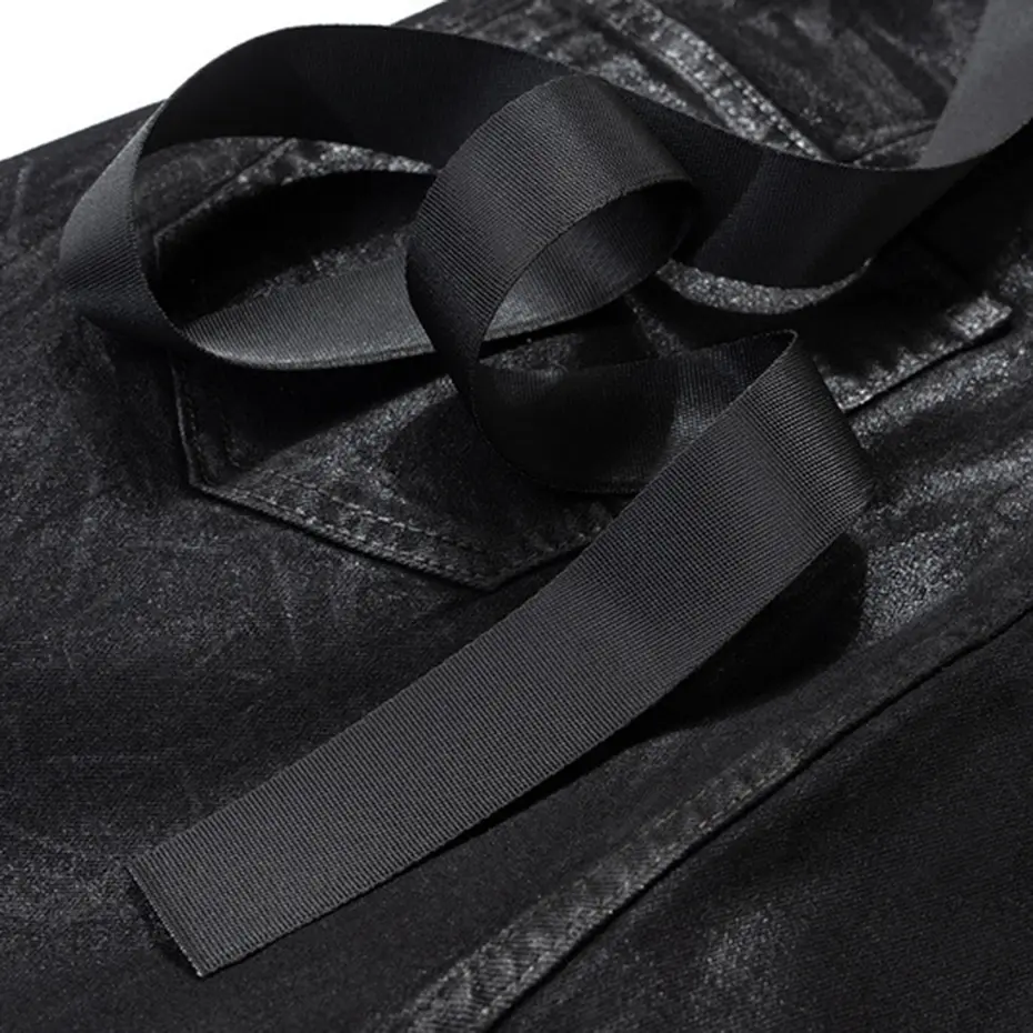 Wax Printed Flared Jeans Men Black Baggy Jeans Black Loose Flared Denim Pants RO Style Harajuku Hip Hop Jeans