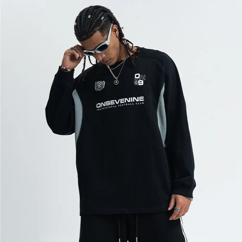 Streetwear Hip Hop T-shirts Men's Harajuku Oversized Long Sleeve Tshirts Loose Casual Tee Tops T Shirts