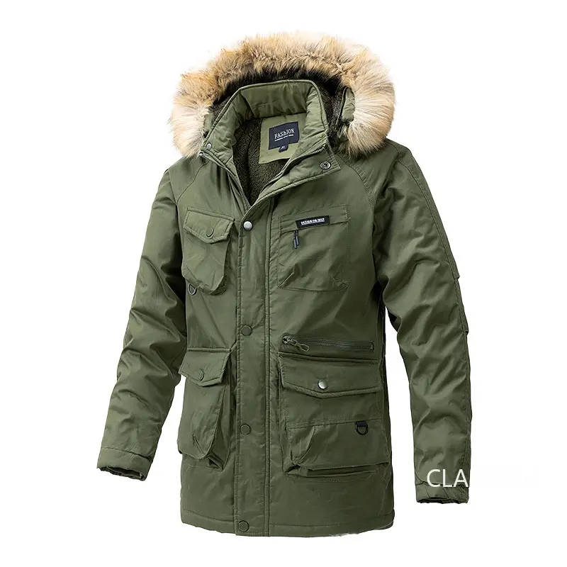Men Winter Hooded Long Down Jackets New Male Multiple pockets Overcoats Warm Parkas Quality Man Casual Outdoor Long Coats 4XL
