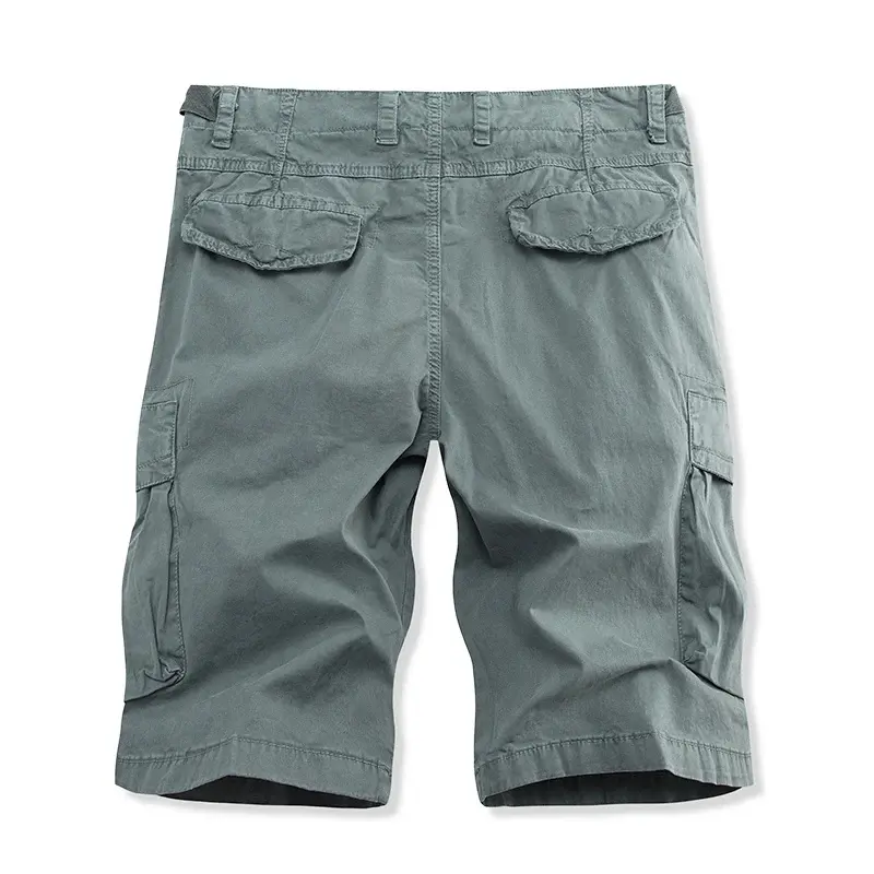 Men Military Multi Pocket Cargo Shorts New Summer Male Cotton Casual Tool Shorts High Quality Man Loose Cargo Pants Size 40