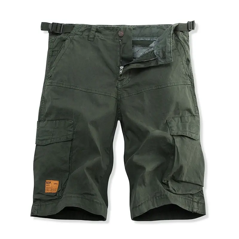 Men Military Multi Pocket Cargo Shorts New Summer Male Cotton Casual Tool Shorts High Quality Man Loose Cargo Pants Size 40