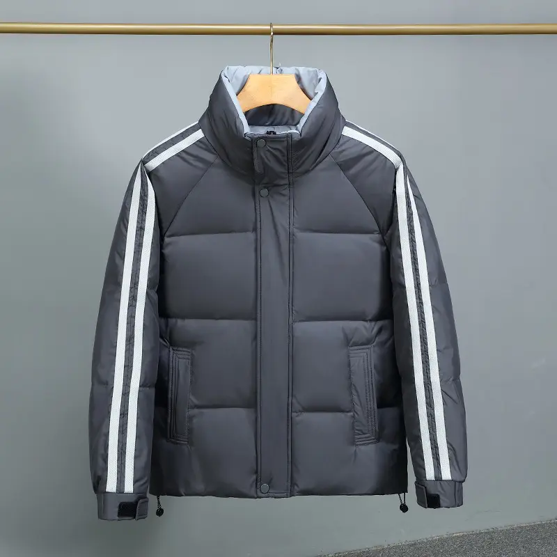 New Winter Men Slim Casual Duck Down Coats Short Down Jackets High Quality Male Stand Collar Thicker Warm Winter Coats Size 3XL