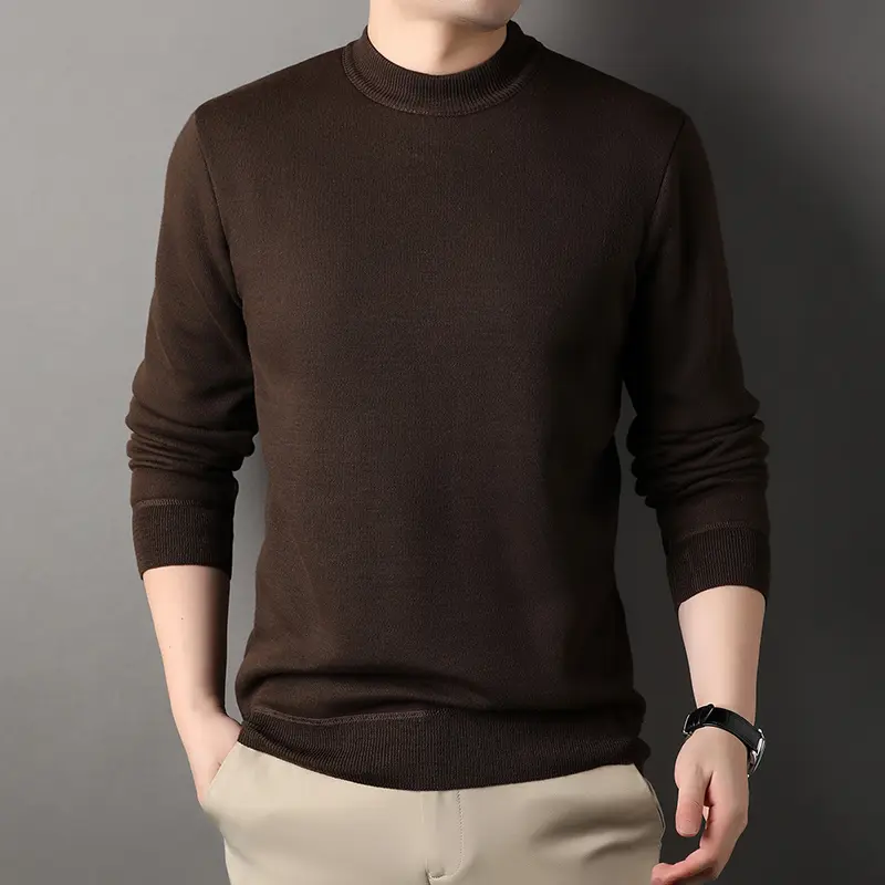 Men Winter Knitwear Sweaters Fleece Warm Pullovers Solid Long Sleeved Sweaters Male Casual Daily Casual Multicolor Sweaters 4XL