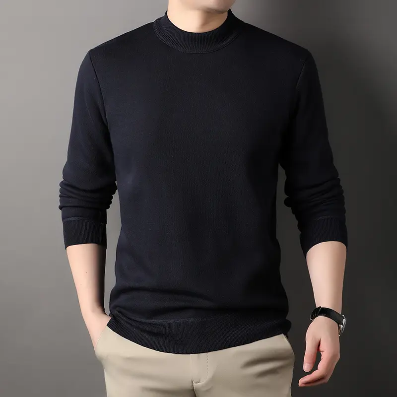 Men Winter Knitwear Sweaters Fleece Warm Pullovers Solid Long Sleeved Sweaters Male Casual Daily Casual Multicolor Sweaters 4XL