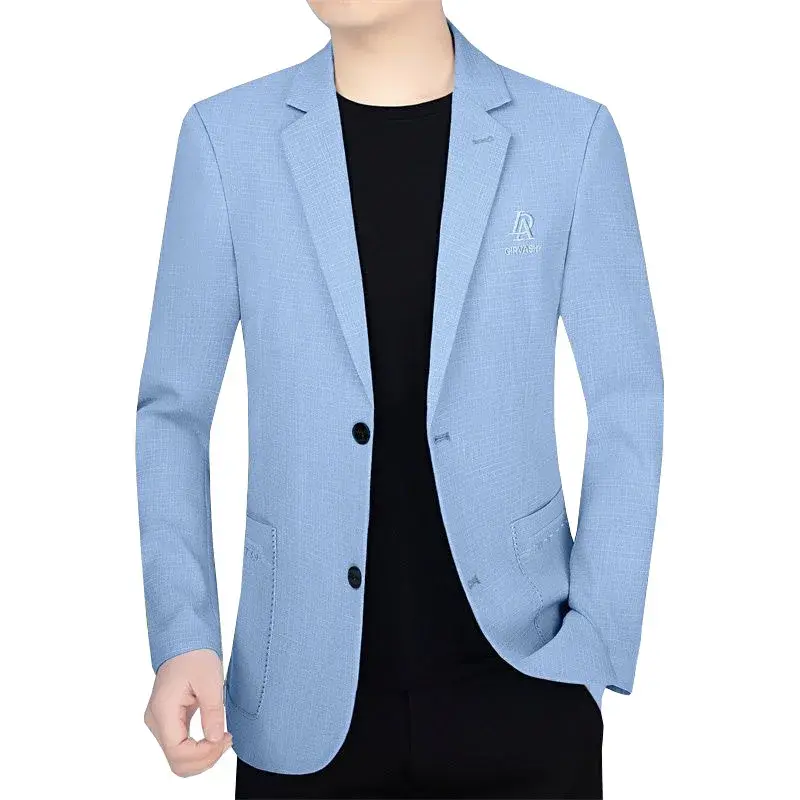 Men Spring Thin Blazers Suits Jackets Business Slim Casual Suits Coats New Fashion Male Solid Blazers Jackets Men's Clothing 4XL