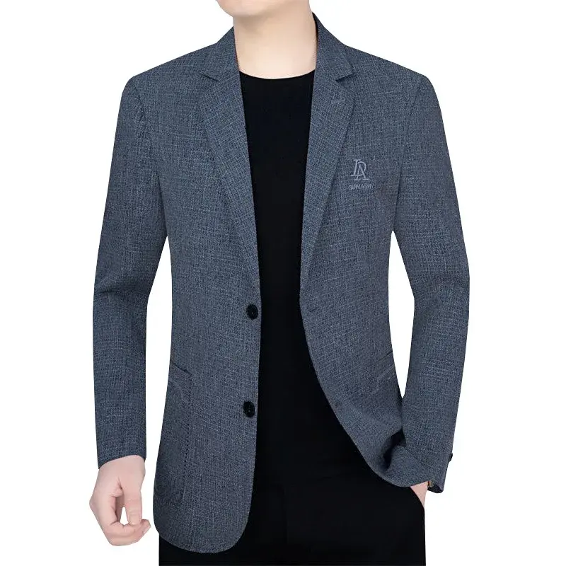 Men Spring Thin Blazers Suits Jackets Business Slim Casual Suits Coats New Fashion Male Solid Blazers Jackets Men's Clothing 4XL
