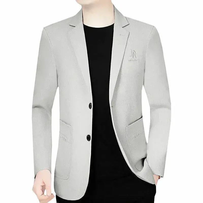 Men Spring Thin Blazers Suits Jackets Business Slim Casual Suits Coats New Fashion Male Solid Blazers Jackets Men's Clothing 4XL