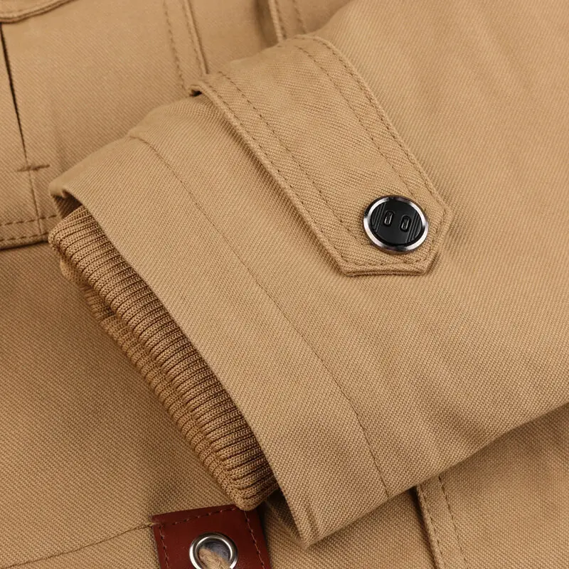 Men Winter Jackets Hooded Casual Down Jackets Military Coats Men Cotton Casual Fleece Long Jackets Male Outwear Tooling Jackets