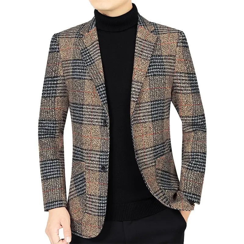 Men Plaid Blazers Jackets New Spring Autumn Casual Suits Jackets Coats Male Business Formal Wear Men Slim Fit Blazers Size 4XL