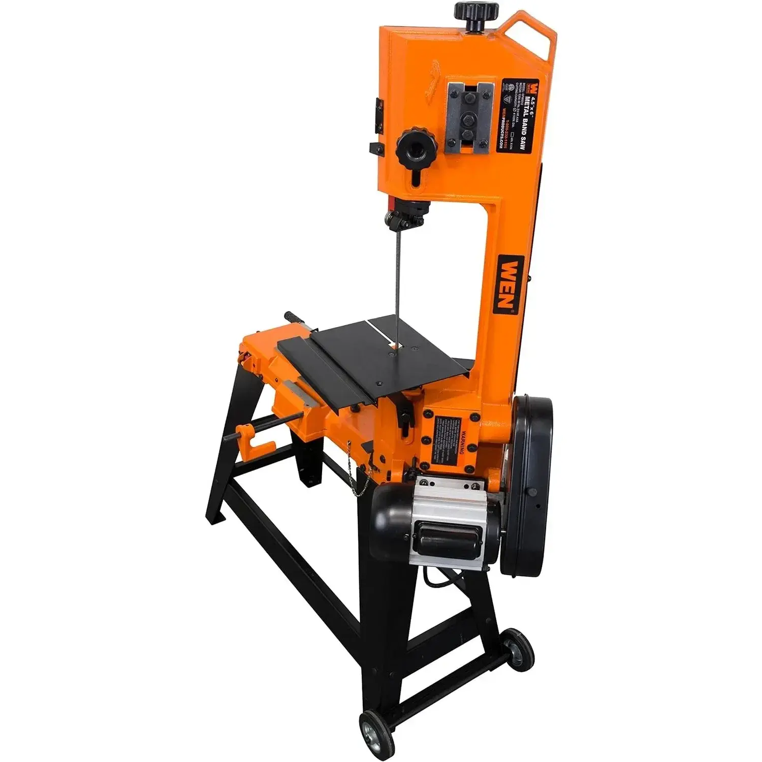 Metal Band Saw with Stand (BA4664),Woodworking Machinery Foldable Table Saw,Black