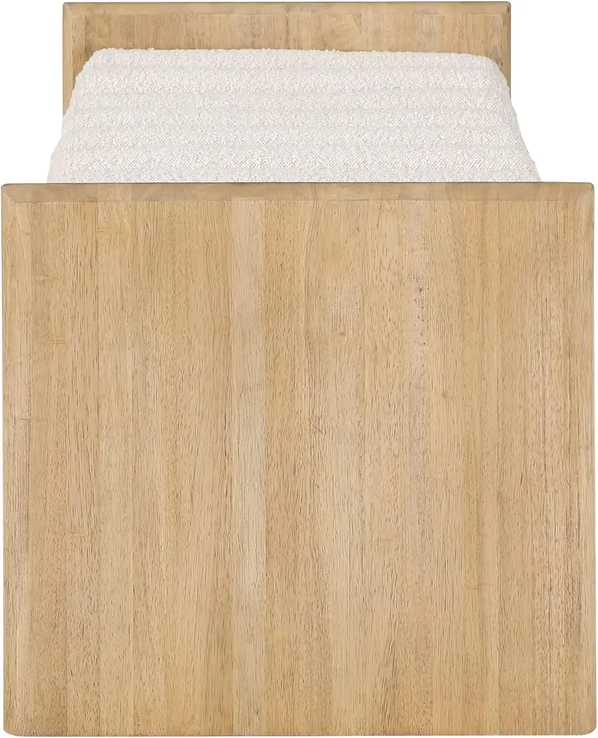 179Cream Waverly Collection Modern | Contemporary Bench with Solid Wood Rich Natural Finish,  52" W x 19" D x 18" H, Cream
