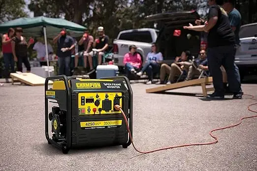 4250-Watt Wireless Remote Start RV Ready Portable Open Frame Inverter Generator with Quiet