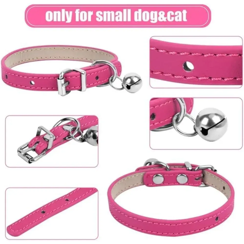 Light Blue and Pink Teacup Dog Collar, 3/8 Inch Wide, Suitable for Small Dogs and Cats