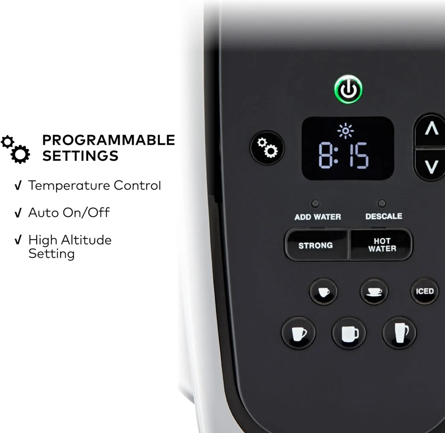 K-Elite Single Serve K-Cup Pod Coffee Maker, with Strength and Temperature Control, Iced Coffee Capability,