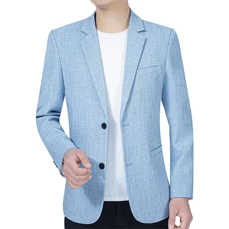 New Summer Man Thin Blazers Suits Jackets Solid Business Casual Suits Coats Fashion Male Slim Blazers Jackets Men's Clothing 4XL