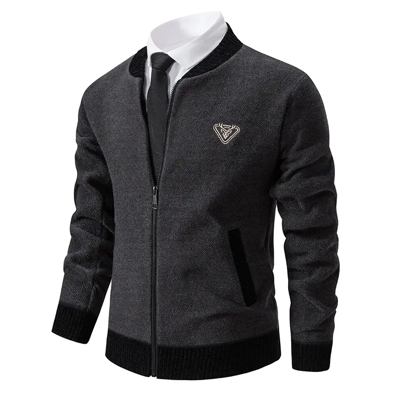 Men Casual Cardigan Sweatercoats High Quality Fleece Thicker Warm Sweaters New Male Autumn Winter Outwear Slim Sweaters Jackets