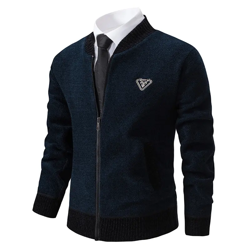 Men Casual Cardigan Sweatercoats High Quality Fleece Thicker Warm Sweaters New Male Autumn Winter Outwear Slim Sweaters Jackets