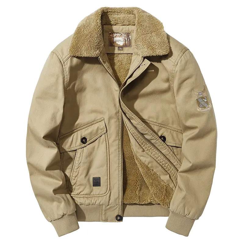 Men Winter Coats Fleece Dwon Jackets Wool Liner Warm Parkas Bomber Jackets Good Quality Male Casual Outwear Winter Clothes 5XL