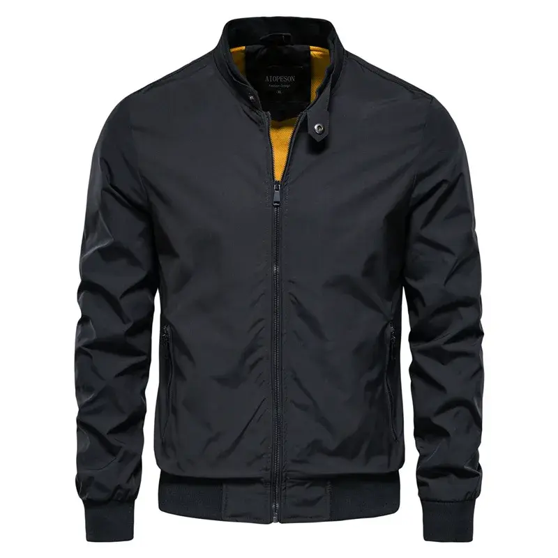 New Spring Men Stand Up Collar Casual Jackets Jaquetas Male Business Slim Jackets Fit Coats High Quality Male Fashion Jackets 5