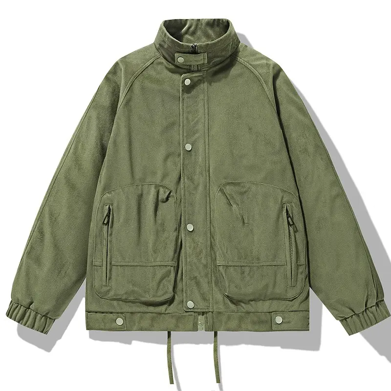 New Autumn Men Casual Corduroy Jackets Fashion Loose Coats High Quality Male Outwear Stand Collar Jackets Men's Clothing 4XL