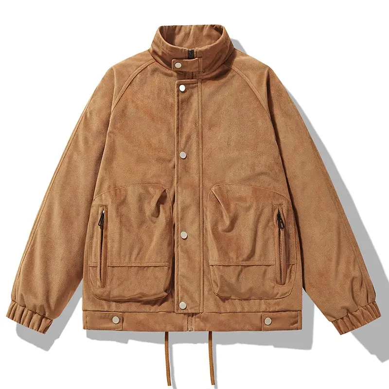 New Autumn Men Casual Corduroy Jackets Fashion Loose Coats High Quality Male Outwear Stand Collar Jackets Men's Clothing 4XL