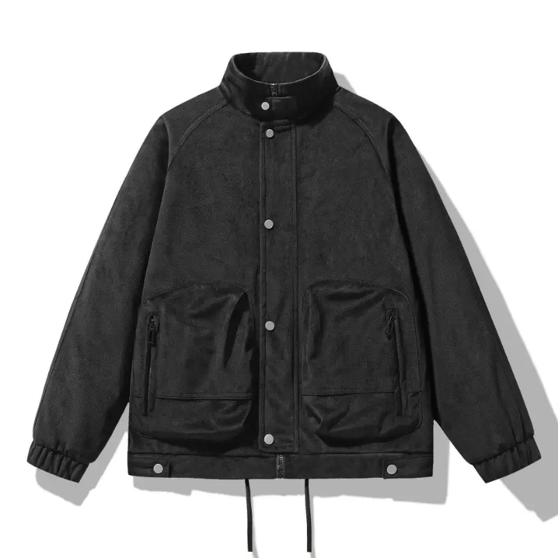 New Autumn Men Casual Corduroy Jackets Fashion Loose Coats High Quality Male Outwear Stand Collar Jackets Men's Clothing 4XL