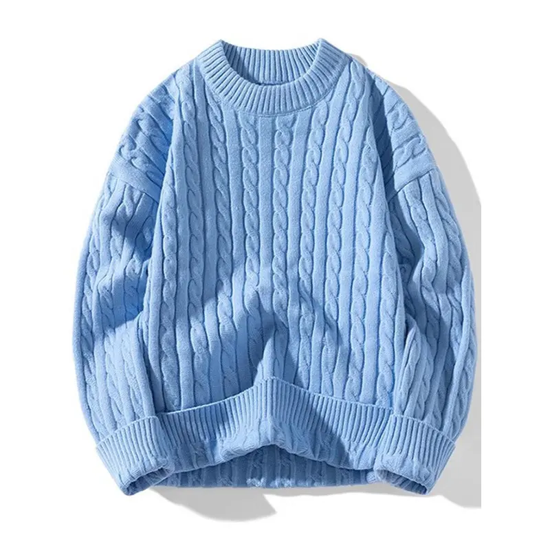 New Fashion Men O-Neck Knitted Sweaters Pullovers Man Outwear Casual Sweaters Quality Male Loose Pullovers Winter Clothing 3XL