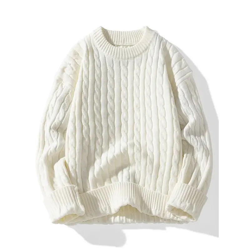 New Fashion Men O-Neck Knitted Sweaters Pullovers Man Outwear Casual Sweaters Quality Male Loose Pullovers Winter Clothing 3XL