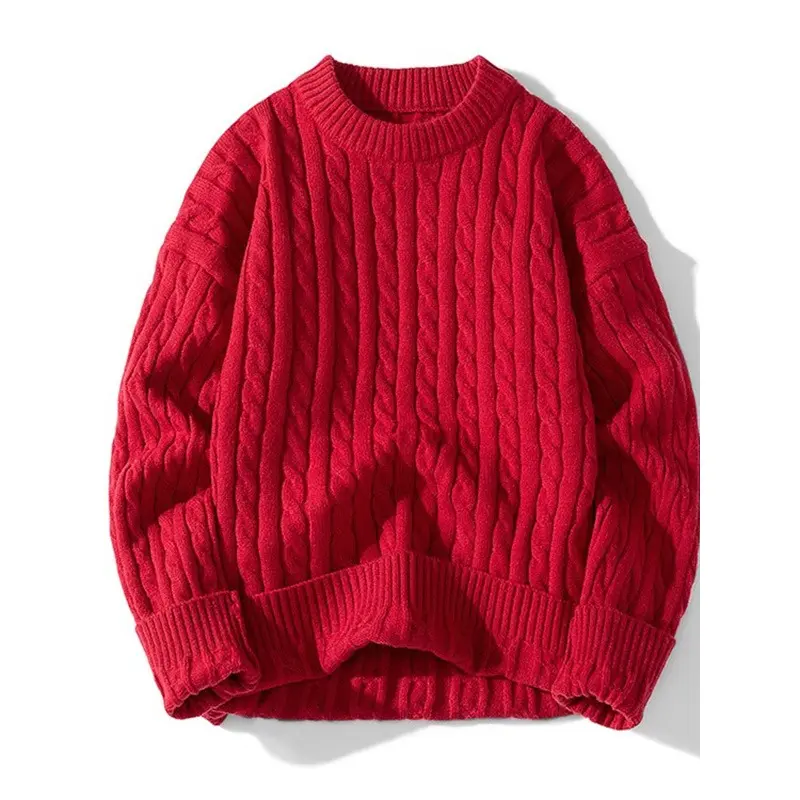 New Fashion Men O-Neck Knitted Sweaters Pullovers Man Outwear Casual Sweaters Quality Male Loose Pullovers Winter Clothing 3XL