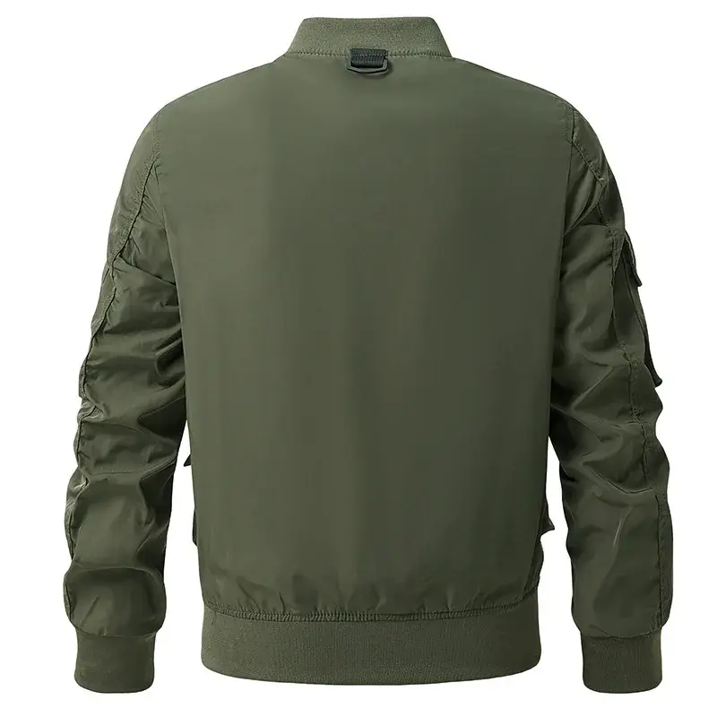 New Men Aviator Jackets Bomber Jaquetas Multiple Pockets Tooling Jackets Casual Coats Good Quality Male Outerwear Fit Coats 4XL