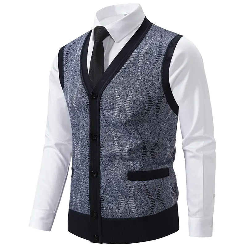 New Spring Autumn Men Sleeveless Cardigans Casual Sweater Vests Good Quality Male Outwear Sleeveless Sweatercoats Vests Size 3XL