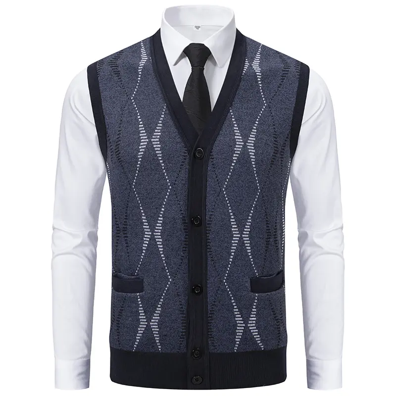 New Spring Autumn Men Sleeveless Cardigans Casual Sweater Vests Good Quality Male Outwear Sleeveless Sweatercoats Vests Size 3XL