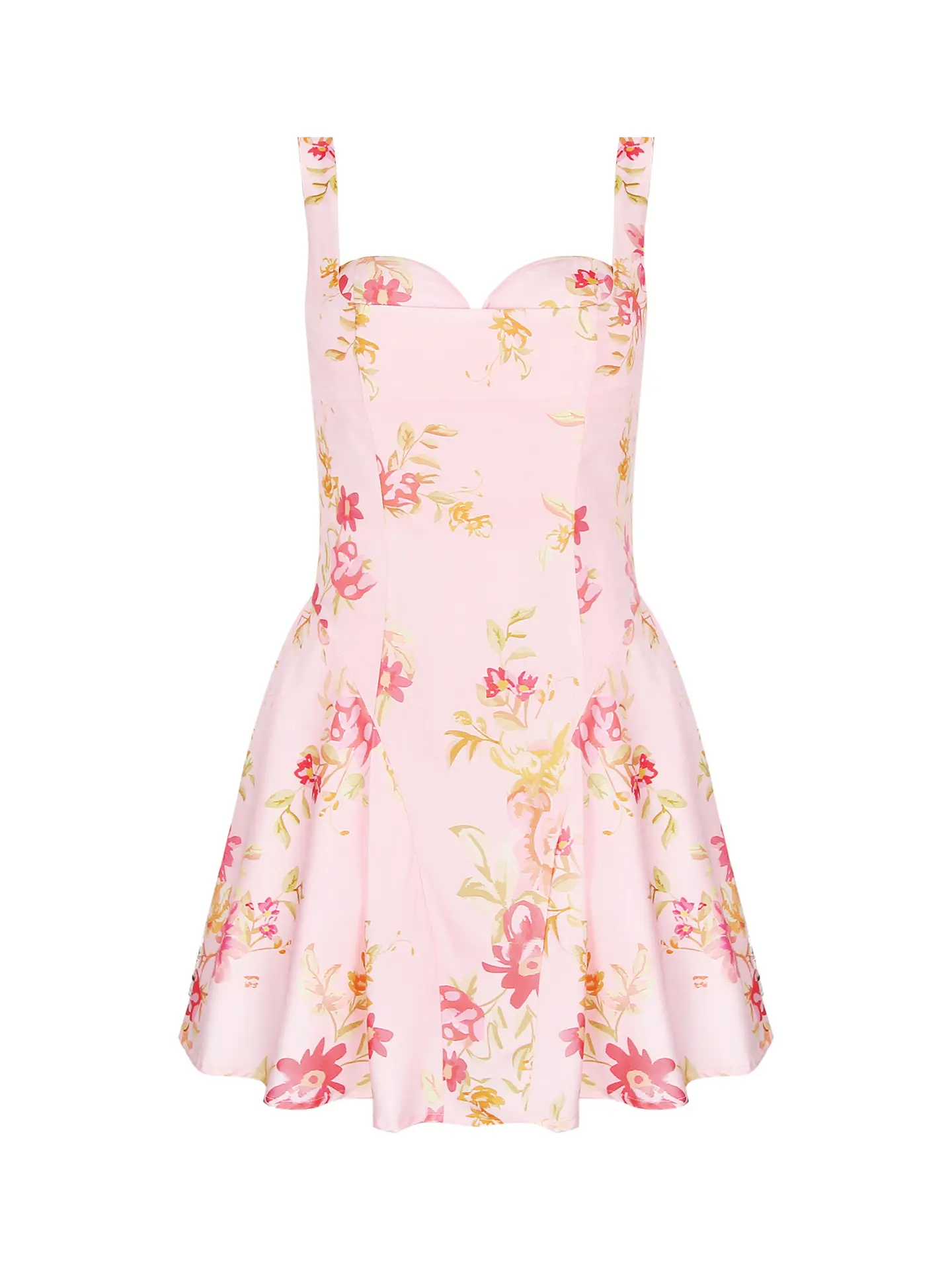 Women's Printed Camisole Dress Backless Floral Dress Fluffy Dress Summer Stunning Small Skirt