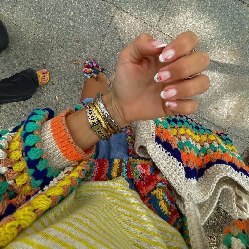 Striped Loose Rainbow Knitted Sweater Cardigan Jacket women's Knitted Sweater
