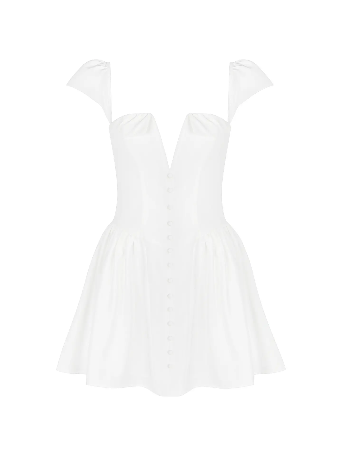 Spicy Girl Sexy Square Neck Flying Sleeve Backless Dress Waist Cinching Slimming Pleated Skirt Women's
