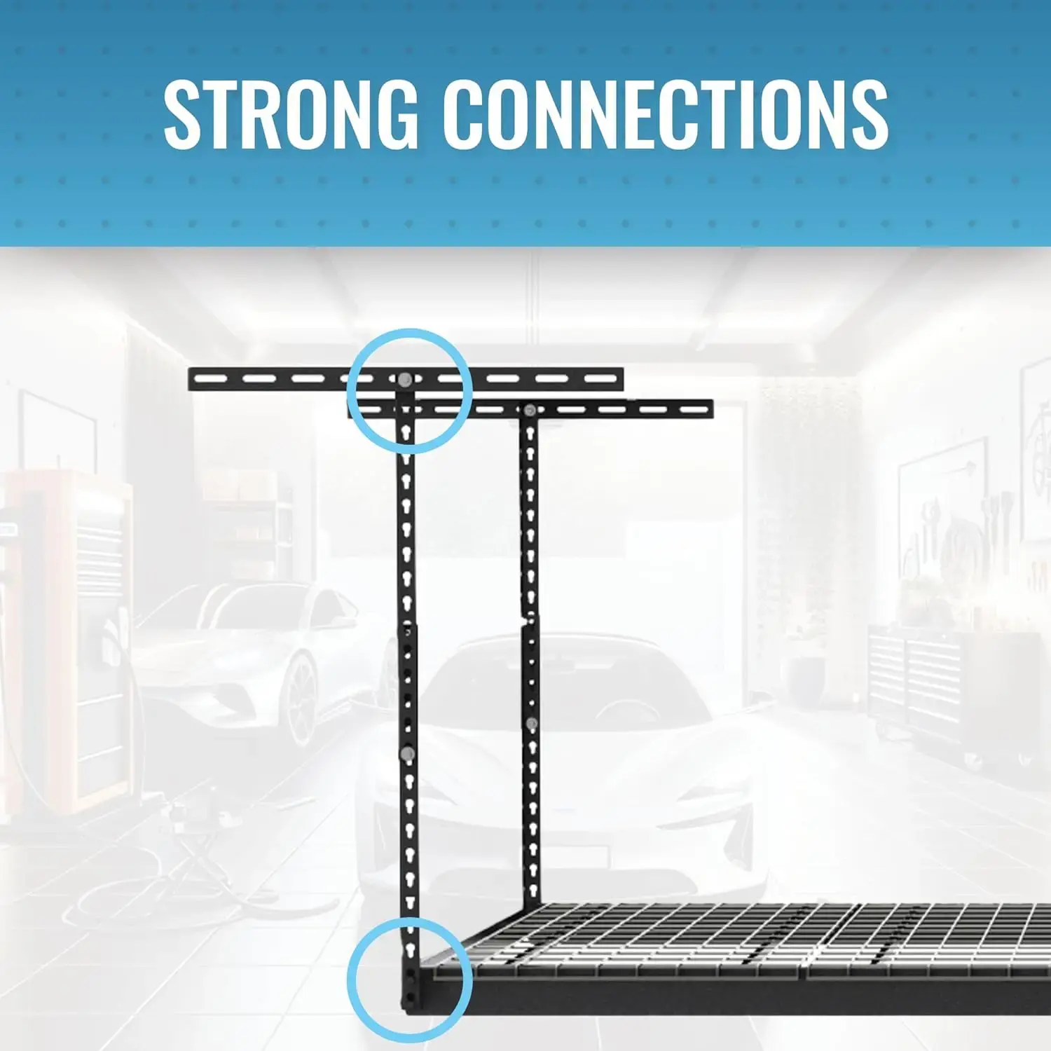 2-Pack 4 x 8 MonsterRax Overhead Garage Storage Rack, Ceiling Racks for Garage, Organization Shelving