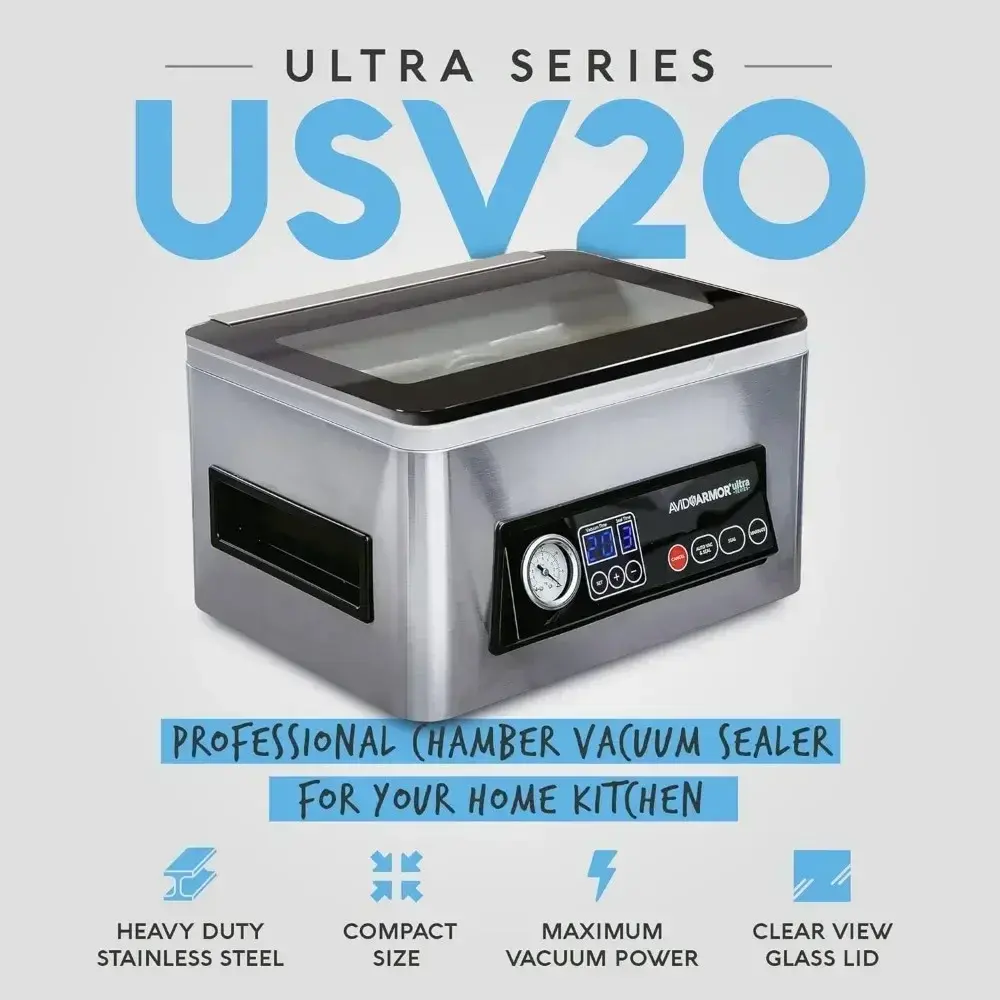 Avid Armor - Chamber Vacuum Sealer Machine USV20 Ultra Series, Compact with 11.5-Inch Vaccum Sealer Bar