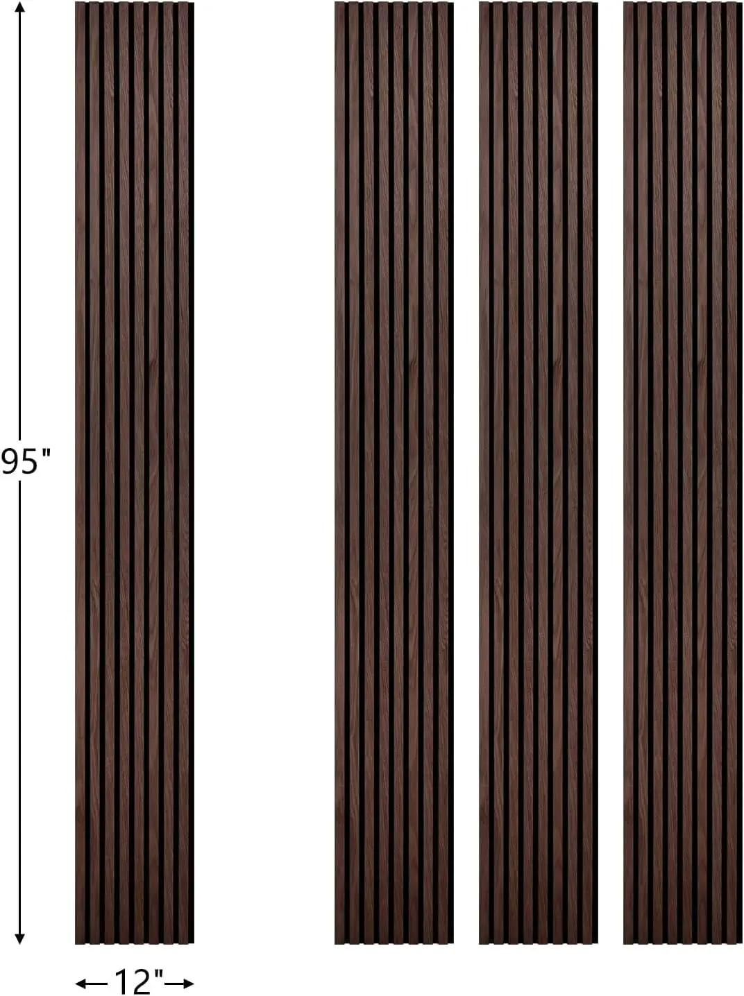 Wood Panels for Wall，Oak Acoustic Wall Panels，4PK Wall Wood，94.49” x 12 - Soundproof