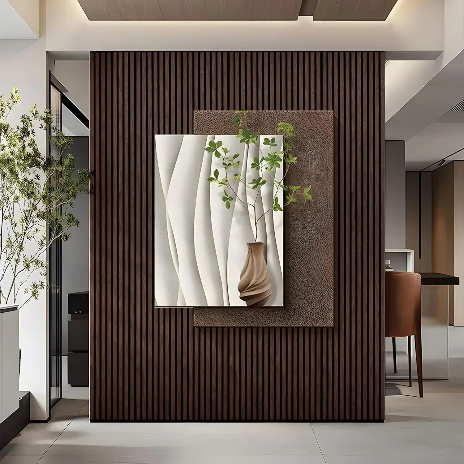 Wood Panels for Wall，Oak Acoustic Wall Panels，4PK Wall Wood，94.49” x 12 - Soundproof