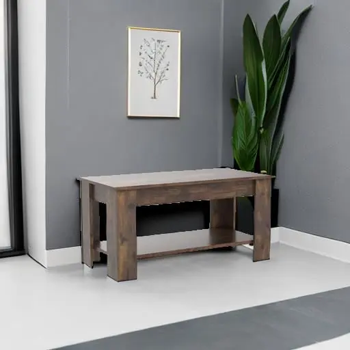 Lift TopCoffeeTable with HiddenCompartment and Storage Shelf WoodenLift Tabletop for Home Living Room Reception RoomOfficeBrown