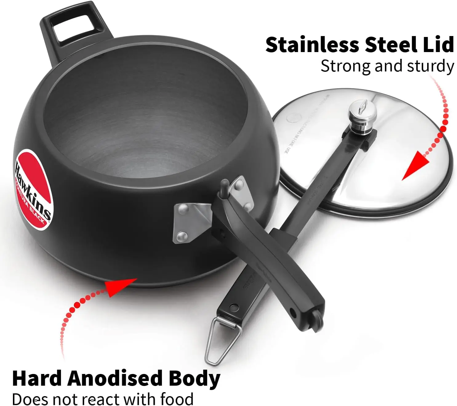 Contura Black Pressure Cooker, 5 Litre, Black (CB50)