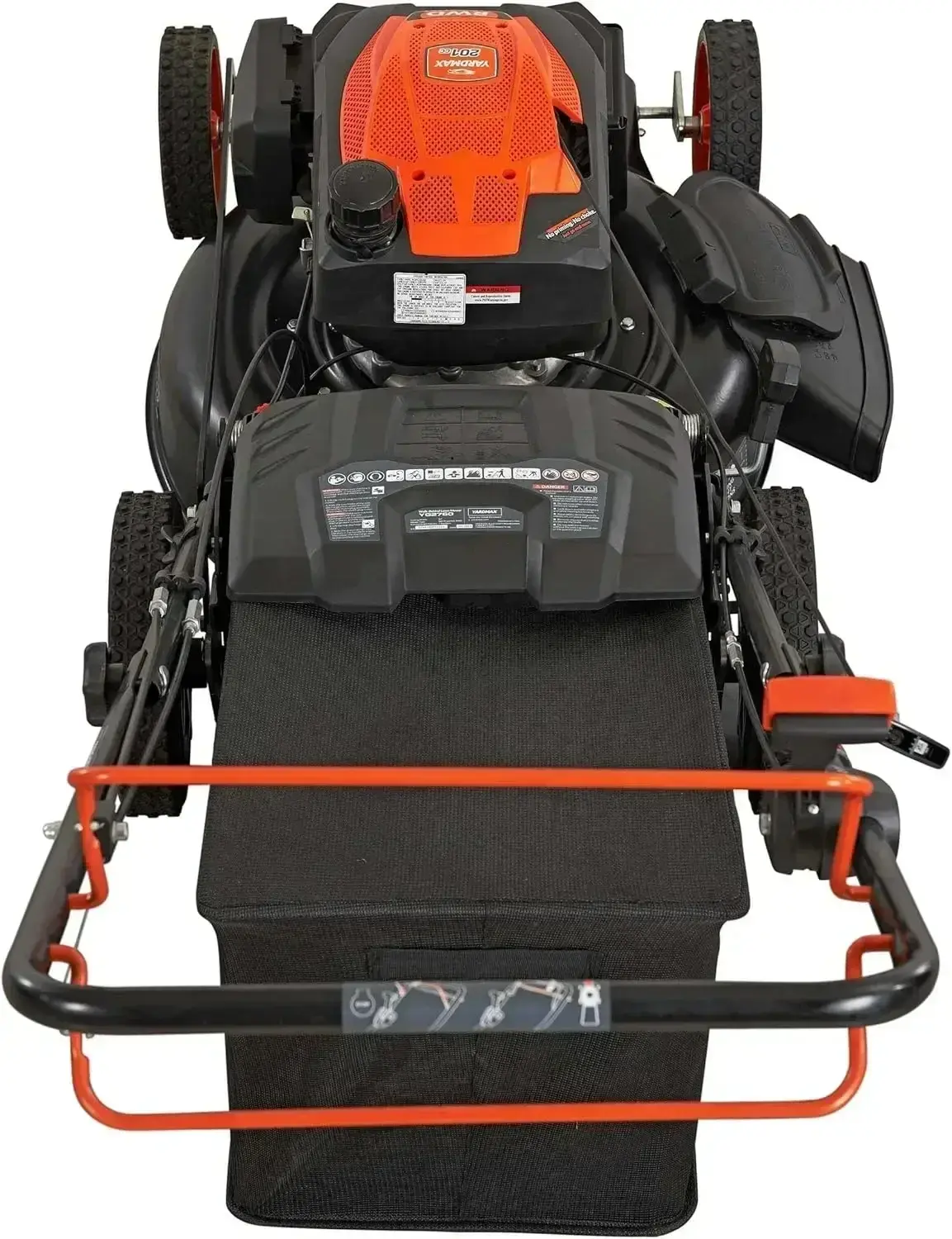 22 in 201cc Select PACE 6 Speed CVT High Wheel RWD 3-in-1 Gas Walk Behind Self Propelled Lawn Mower, Black
