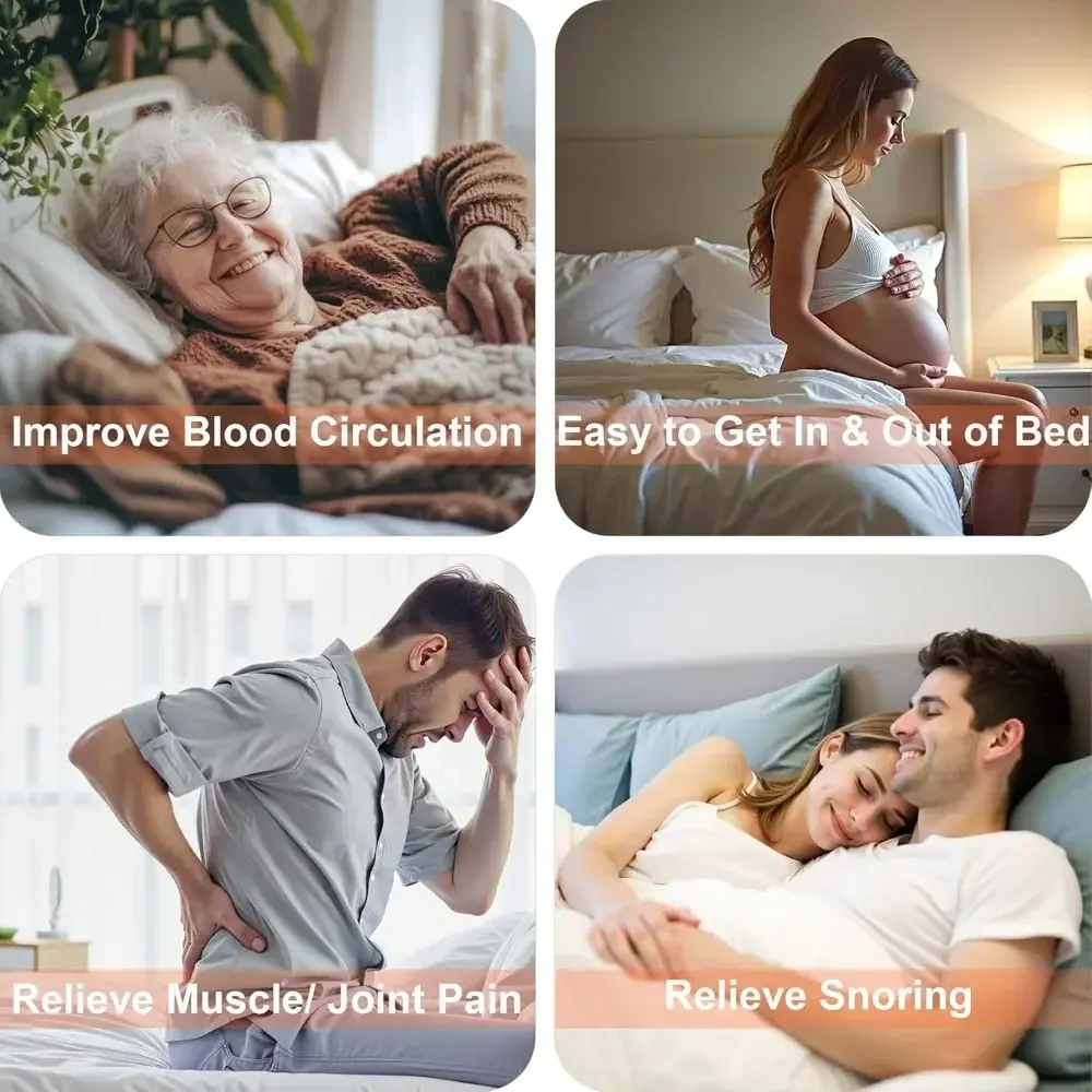 King Size Adjustable Bed Frame, Electric Bed Base, Wireless Remote Control, Whisper Quiet Durable Motor, Independent Head and Fo