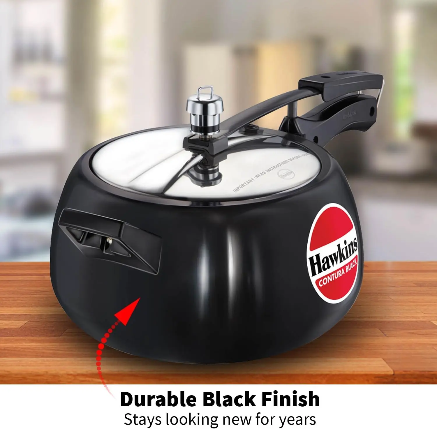 Contura Black Pressure Cooker, 5 Litre, Black (CB50)