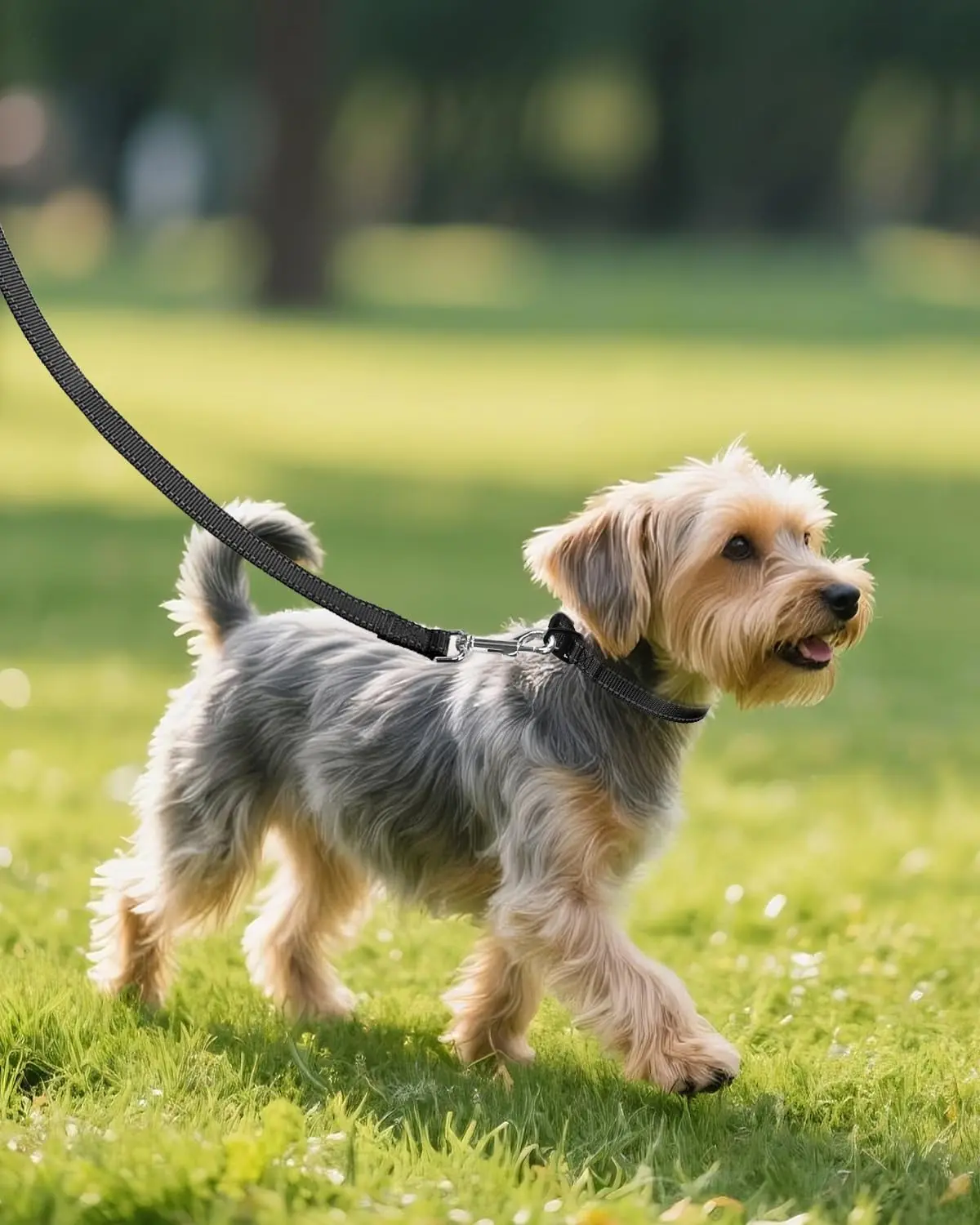 Reflective Adjustable Nylon Dog Collar for Small Dogs with Quick Release Buckle and Lightweight No-Choke Design