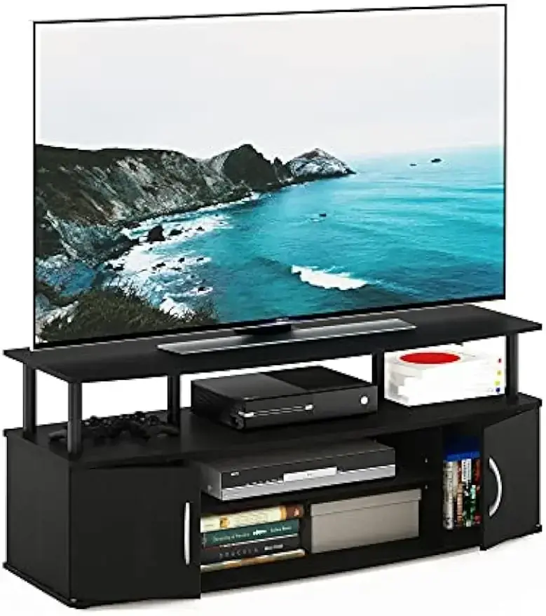 JAYA Large Entertainment Stand for TV Up to 55 Inch, Blackwood