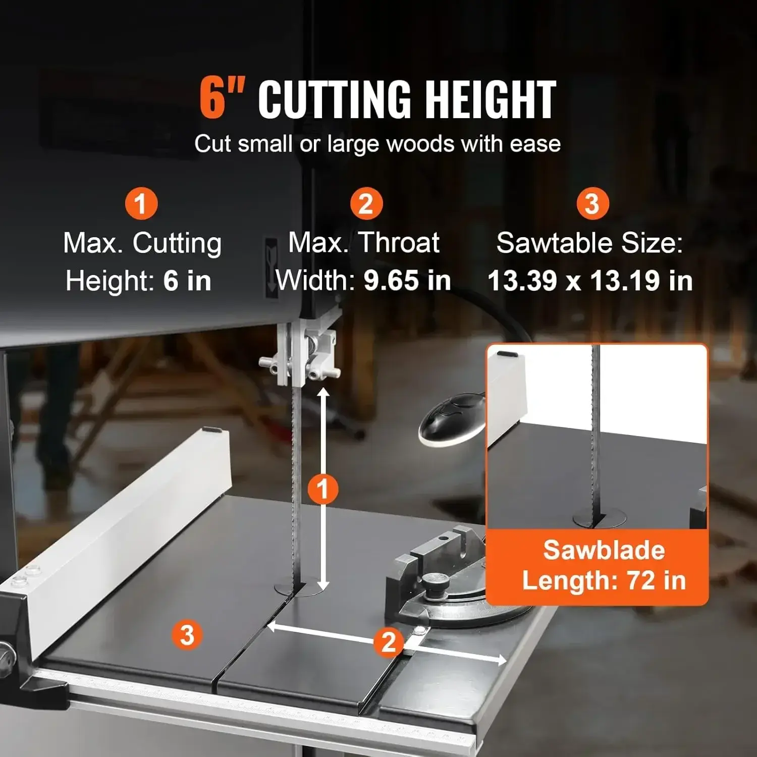 Band Saw with Stand, 10-Inch, 560 & 1100 RPM Two-Speed Benchtop Bandsaw, 370W 1/2HP Motor